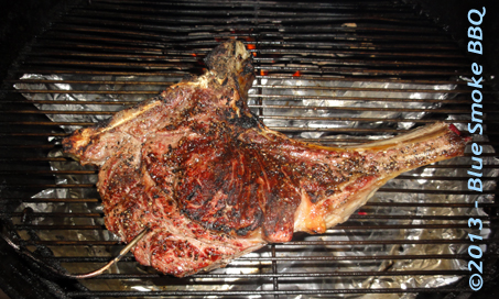 Foto van een Steak met Thermometer - door Blue Smoke BBQ.